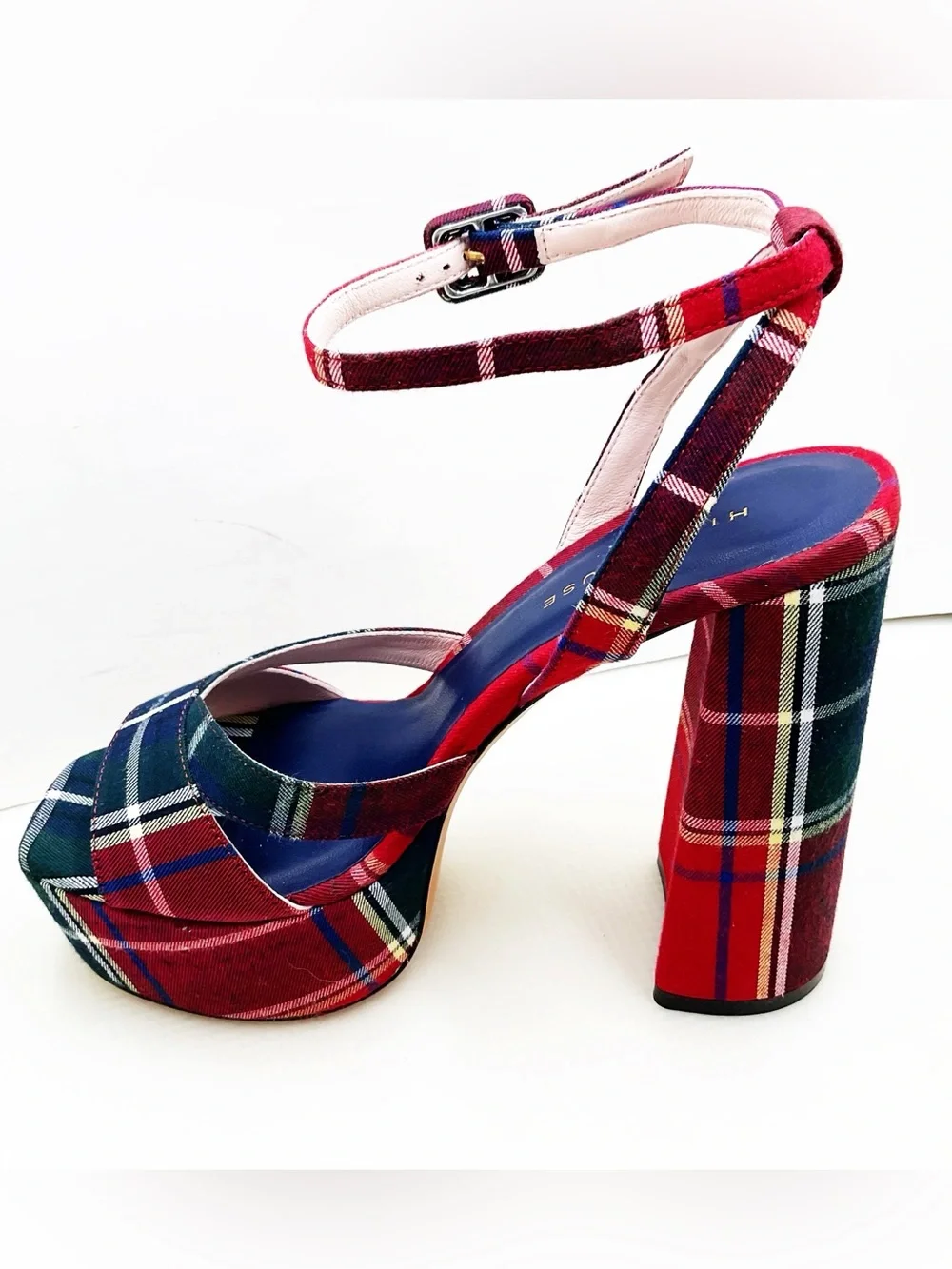 🆕{{Hill House Home} Green & Red Tartan Plaid Party Platforms